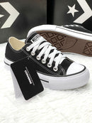 Converse All Star Plataforma Tecido Preto