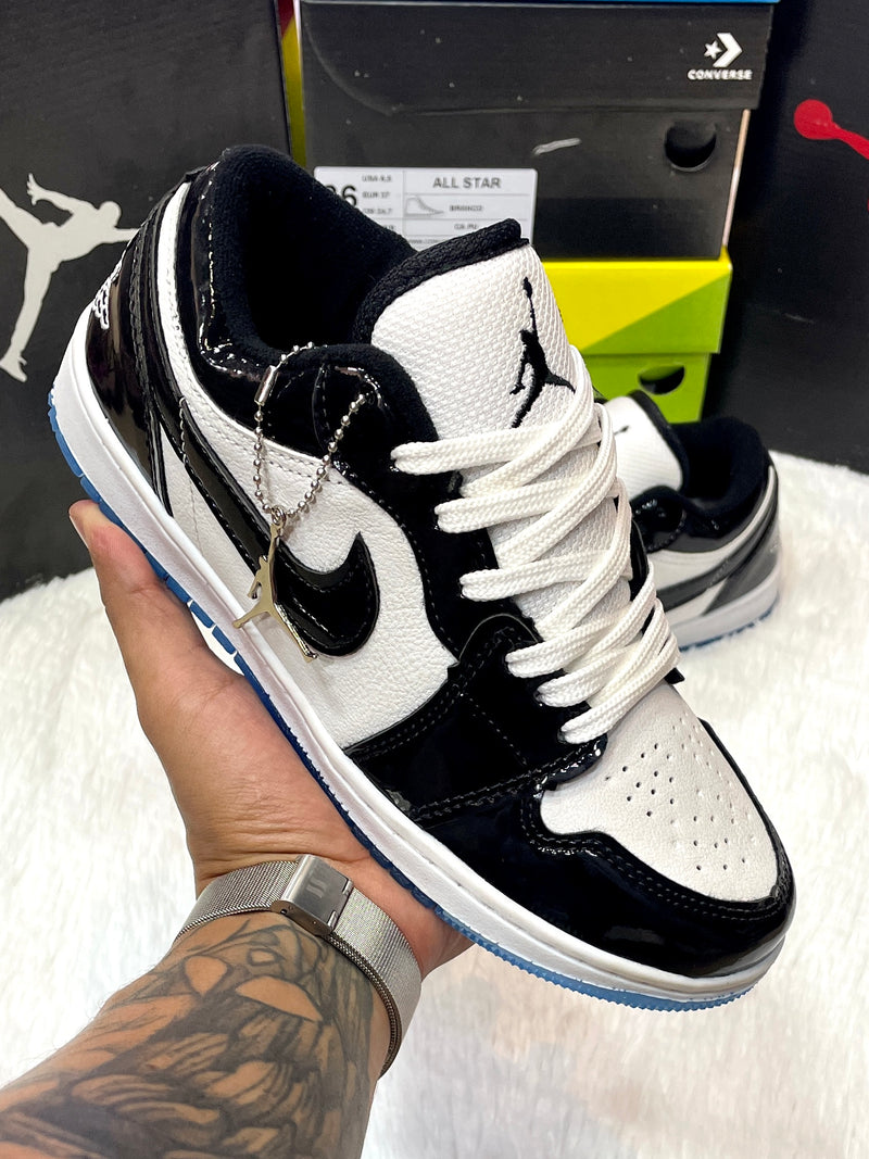 Nike Air Jordan Low Branco Preto Celeste