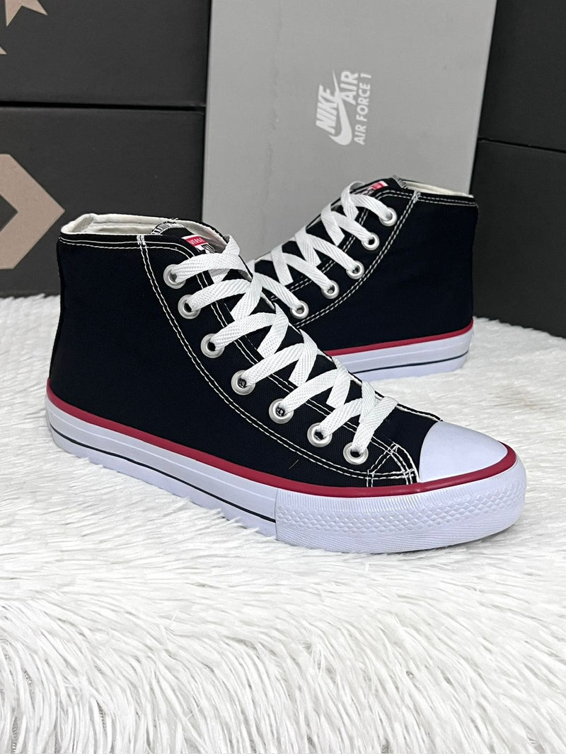 Converse All Star Bota Tecido Preto