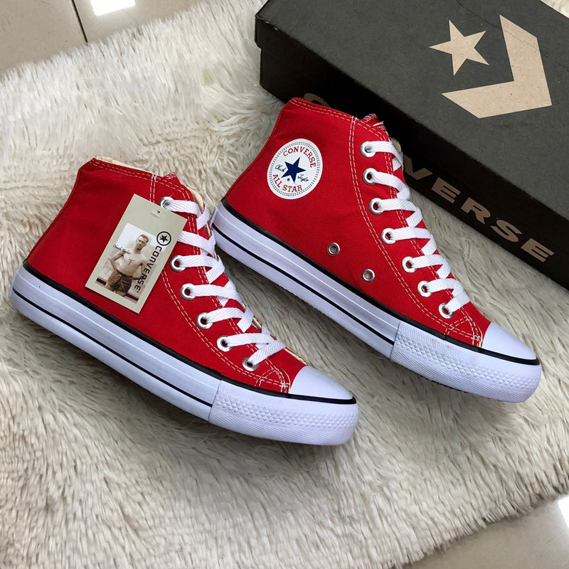 Converse All Star Bota Tecido Vermelho