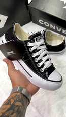 Converse All Star Plataforma Tecido Preto
