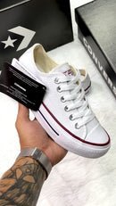 Converse All Star Plataforma - Tecido Branco