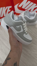 Nike Air Force 1 x Cinza Branco Infantil